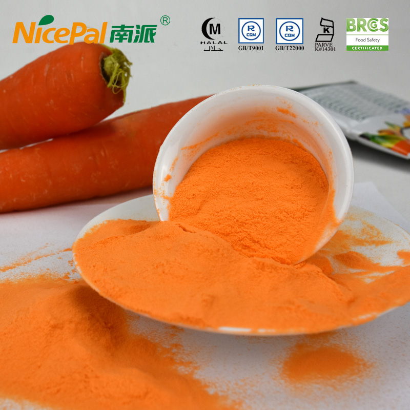 Polvo de extracto de zanahoria no liofilizado para alimentos para bebés